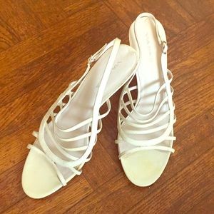 White high heels